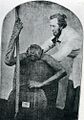 Bartlett with the dead gorilla. C. 1858