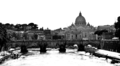 Basilica di San Pietro, Ponte Sant'Angelo e il Tevere, Roma.PNG