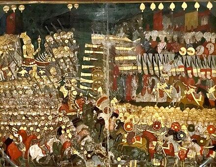 A 16th-century Ottoman miniature depicting the Battle of Mohács, now on display in the Szigetvár Castle