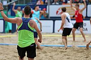 Deutsch: Beachhandball Europameisterschaften 2019 (Beach handball Euro); Tag 6: 7. Juli 2019 – Männerfinale, Dänemark-Norwegen 2:0 (25:18, 19:16) English: Beach handball Euro; Day 6: 7 July 2019 – Men's Final – Denmark-Norway 2:0 (25:18, 19:16)