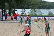 Deutsch: Beachhandball Europameisterschaften 2019 (Beach handball Euro); Tag 2: 3. Juli 2019 – Männer, Vorrunde Gruppe C, Nordmazedonien-Schweiz 0:2 (13:22, 18:19) English: Beach handball Euro; Day 2: 3 July 2019 – Women Preliminary Round Group A – Men Preliminary Round Group C – North Macedonia-Switzerland 0:2 (13:22, 18:19)