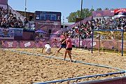 Deutsch: Beachhandball bei den Olympischen Jugendspielen 2018 in Buenos Aires; Tag 7, 13. Oktober 2018; Jungen, Halbfinale – Spanien-Kroatien 2:1 English: Beach handball at the 2018 Summer Youth Olympics in Buenos Aires at 13 October 2018 – Boys Semifinal – Spain-Croatia 2:1 Español: Handball de playa en los Juegos Olimpicos de la Juventud Buenos Aires 2018 en 13 de octubre de 2018 – Semifinales de chicos - España-Croacia 2:1