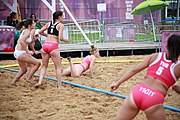 Deutsch: Beachhandball bei den Olympischen Jugendspielen 2018; Tag 6, 11. Oktober 2018; Mädchen, Platzierungsrunde - Mauritius-Türkei 0:2 English: Beach handball at the 2018 Summer Youth Olympics at 11 October 2018 – Girls Consolation Round – Mauritius-Turkey 0:2