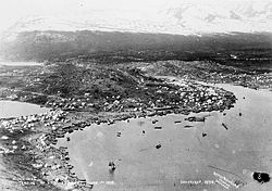 View of Bennett, British Columbia, 1 June 1898 during the Klondike Gold Rush