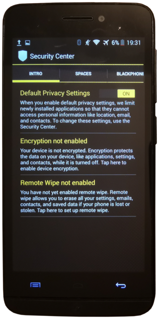 <span class="mw-page-title-main">Blackphone</span> Smartphone made to ensure privacy