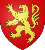 Ancient arms of Arundell of trerice: Gules, a lion rampant or, Blason province fr Soule.svg