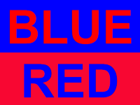 Blue red