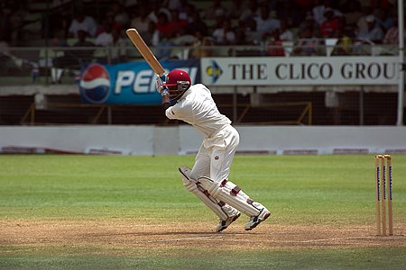 Brian Lara playing against India.