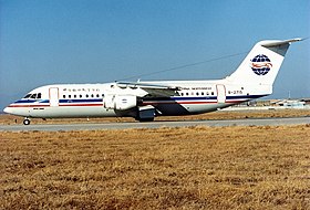 Un BAe 146-300 de China Northwest Airlines similaire à celui impliqué dans l'accident.