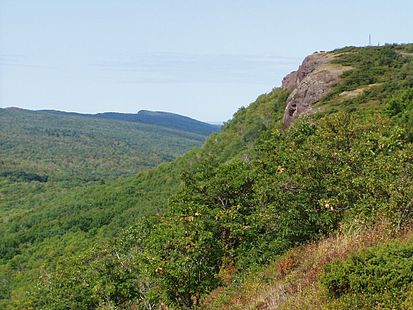 Brockway Mountains of the Keweenaw Peninsula, Michigan (Precambrian of the Keweenian Series) Brockway Mtn Cooper Harbor Michigan.JPG