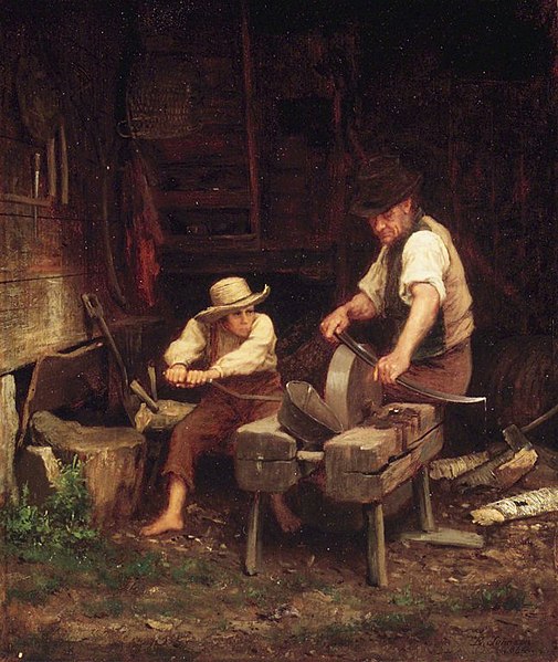 File:Brooklyn Museum - Sharpening the Scythe - Eastman Johnson - overall.jpg