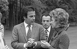 Максимилиан Шелл и Рут Брандт на встрече федерального канцлера Брандта с актёрами, июнь 1971