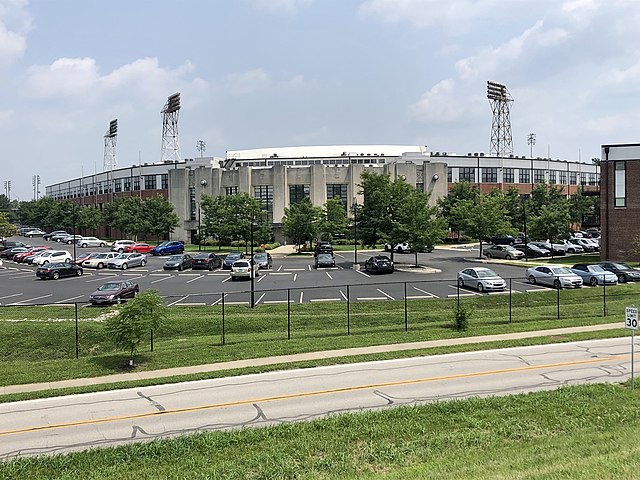 Former Bush Stadium following its conversion to apartments