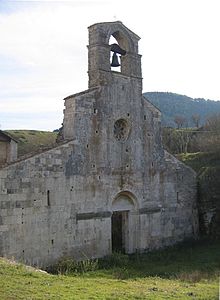 Image de l'église rurale le long du tratturo Centurelle - Montesecco