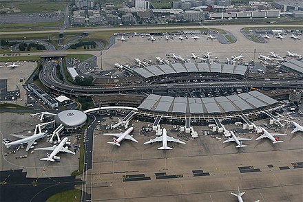 Aerial view of Terminal 2A and 2B (before refurbishment)