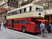 China Motor Bus Leyland Fleetline, showing the unusual rear elevation designed around the upwards opening engine cover CMB SF15(Back side) 29-10-2022.jpg