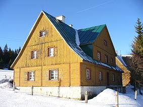 Dawna strażnica w nieistniejącej osadzie Carlsthal Wooden house