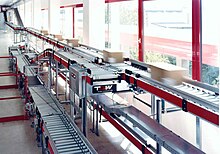 Roller conveyor for carton transport in the apparel industry Carton Conveyor.jpg