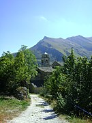 Campanile della chiesa dell frazione Chiotti