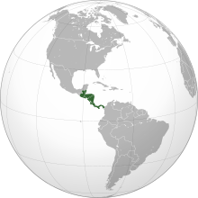 Map of Central America