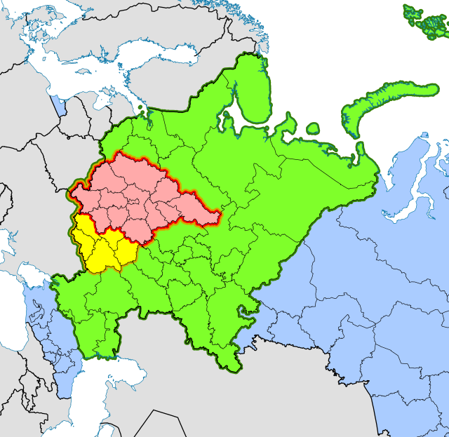 Карта регионов россии европа