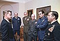 Chairman of the Joint Chiefs of Staff with National Security Advisor Zbigniew Brzezinski and the other members of Joint Chiefs of Staff.jpg