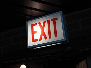 lit exit sign