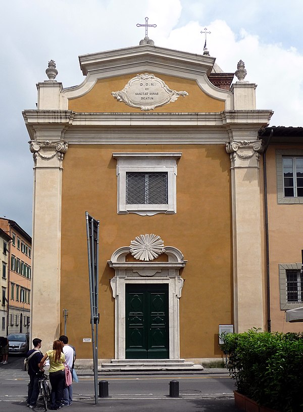 View of Sant'Anna Church within the courtyard of Sant'Anna School of Advanced Studies