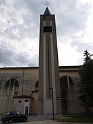 Il campanile della chiesa di San Lorenzo Martire a Cavolano (Sacile)