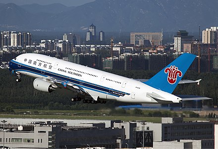 A China Southern Airlines Airbus A380.