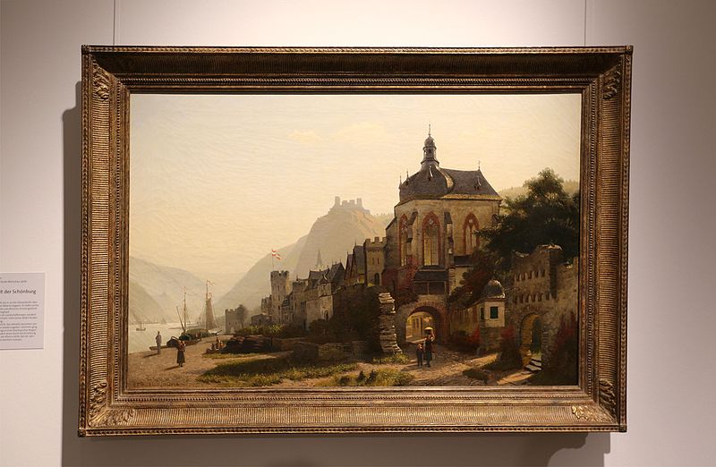 File:Christian Eduard Böttcher - Oberwesel mit Schönburg (1884).jpg