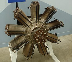 Preserved Clerget 9B rotary engine on display at the Pima Air & Space Museum Clerget 9B.jpg