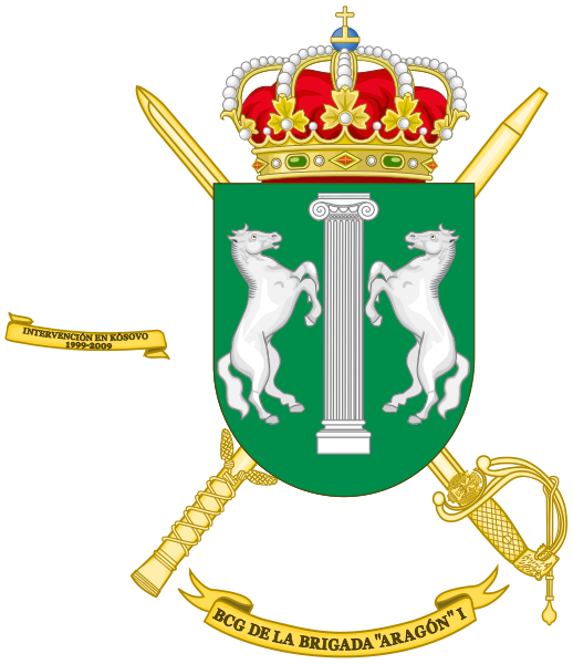 File:Coat of Arms of the 1st Brigade Aragón Headquarters Battalion.svg