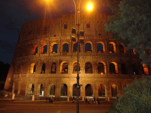 Colosseum in rome at night