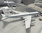 Küchemann-Karotten auf den Tragflächen eine Convair CV 990 KW 45 (ab 5. November 2023)