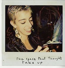 Polaroid photo of Eli in 1992, captioned by Eli