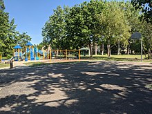 Cottonwood Park, managed by the Palatine Park District, is located in Rolling Meadows Cottonwood Park playground.jpg