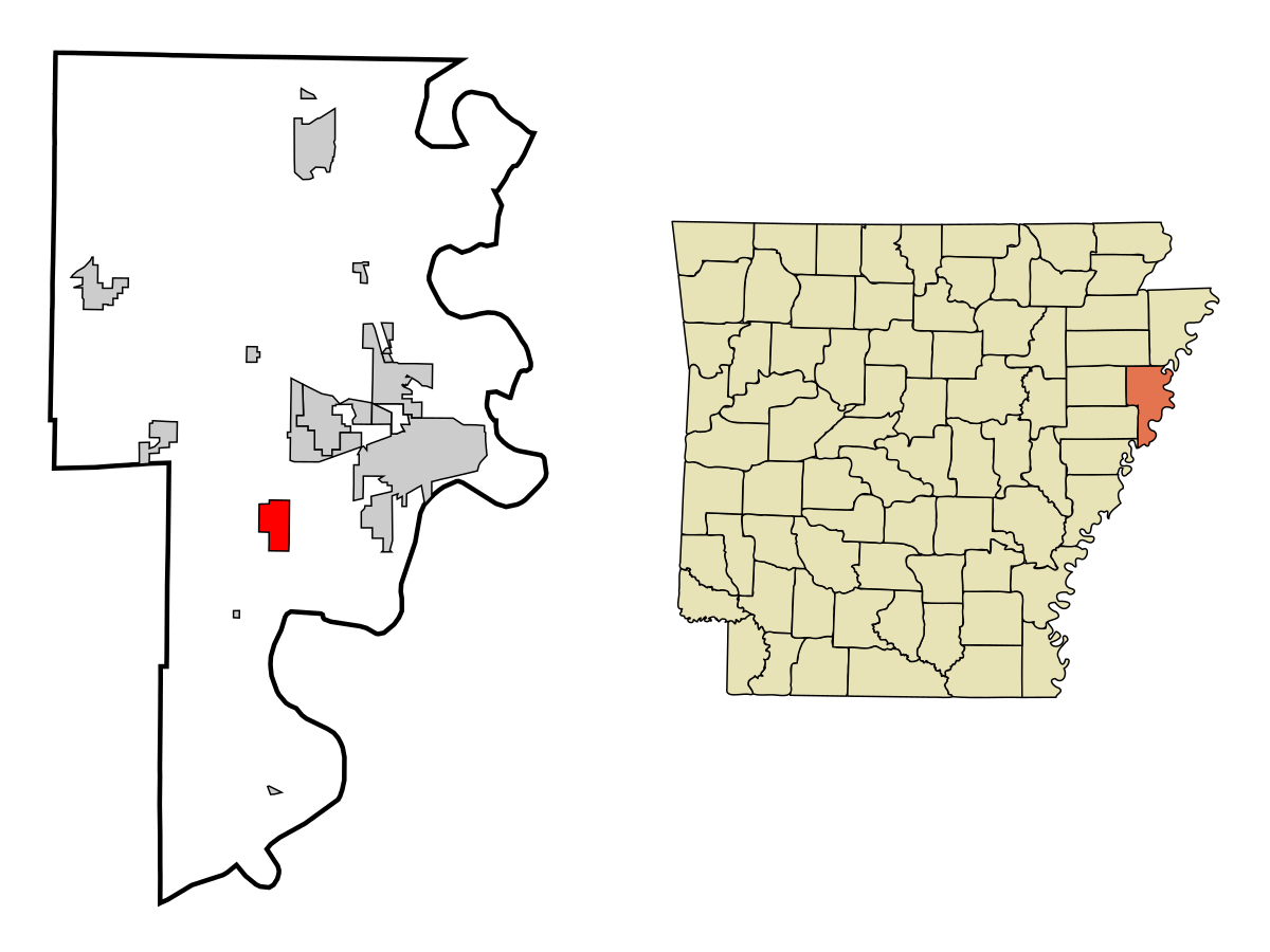 File:Crittenden County Arkansas Incorporated and Unincorporated areas