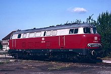 Vorserien-V 160 003 1985 im Bahnhof Haltern am See