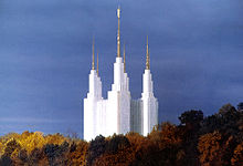 The Washington D.C. Temple is the 16th Latter-day Saint temple. DCTemple.jpg