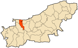 Localização da cidade dentro da província de Boumerdès