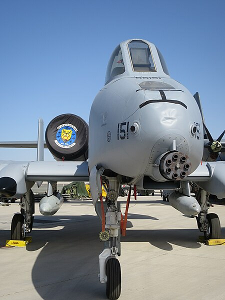 File:Dented nose on 354th FS A-10C at Dubai Airshow 2023.jpg