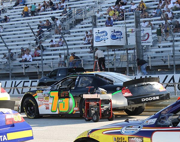 Cope in his No. 73 Nationwide car in 2009