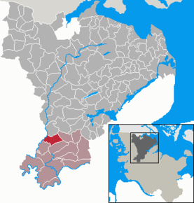 Poziția Dörpstedt pe harta districtului Schleswig-Flensburg