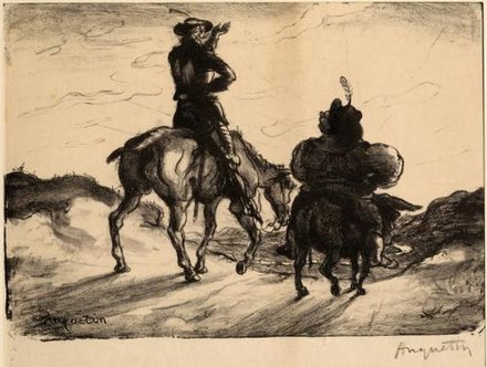 Don Quichote And Sancho Panza by Louis Anquetin