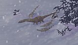 Dongbeititan being hunted by Yutyrannus