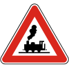 Level crossing without barriers ahead