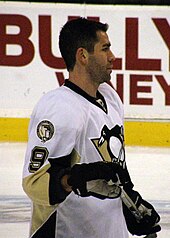 Dupuis with the Penguins in January 2011. Dupuis (5364849094).jpg