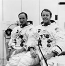 Мичел и Ал Шепард током припрема за лет Апола 14, 1970. године
