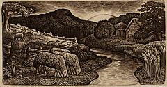 牧場の羊 (c.1828)